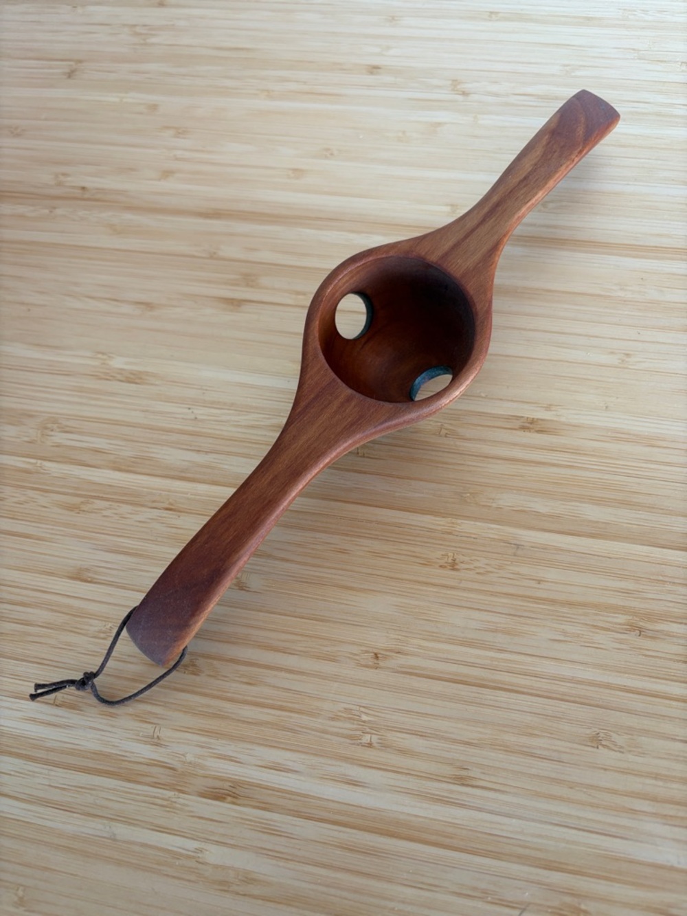 Handcrafted Cherry Wood Egg Separator Never Used Signed